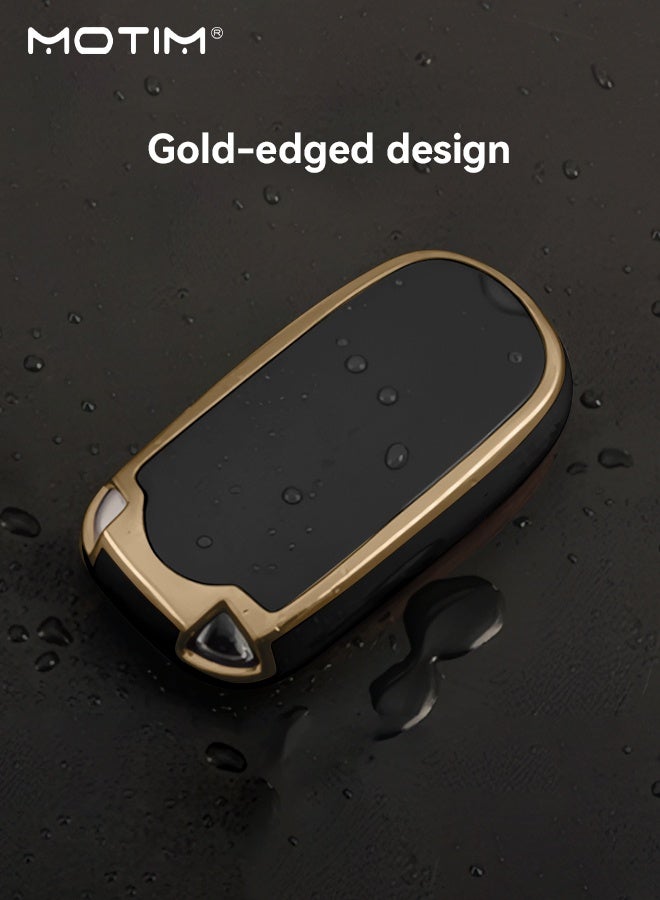 Motim Car Key Fob Cover for Jeep Grand Cherokee Dodge Challenger Charger Dart Durango Journey Chrysler 300 Key Fob, 5 Buttons Replacement Smart Remote Key Fob Cover Case - Image 5